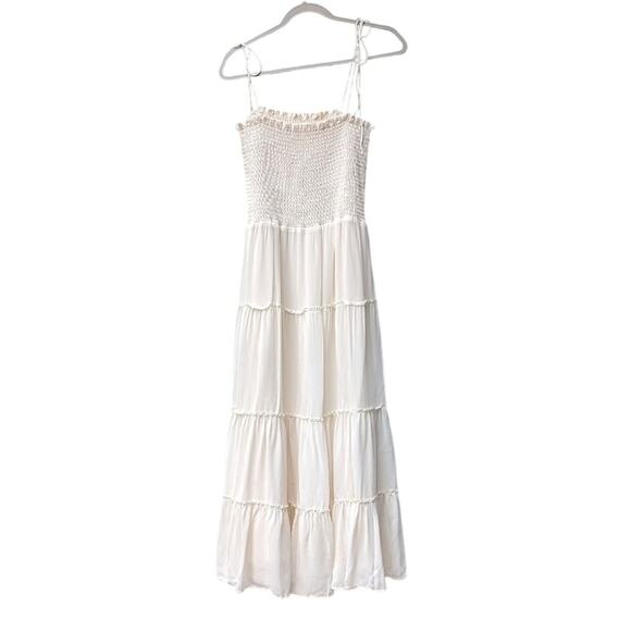 New Reformation Nira Flowy Maxi Dress Ivory Women’s Size XL